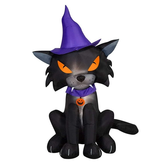 6 ft Head-Turning Witchy Cat Airblown Halloween Inflatable
