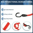 thumbnail image 5 of Adjustable Bungee Cords with Hooks 60cm Adjustable Bungee Cords with Metal Buckle Red 1pc, 5 of 7