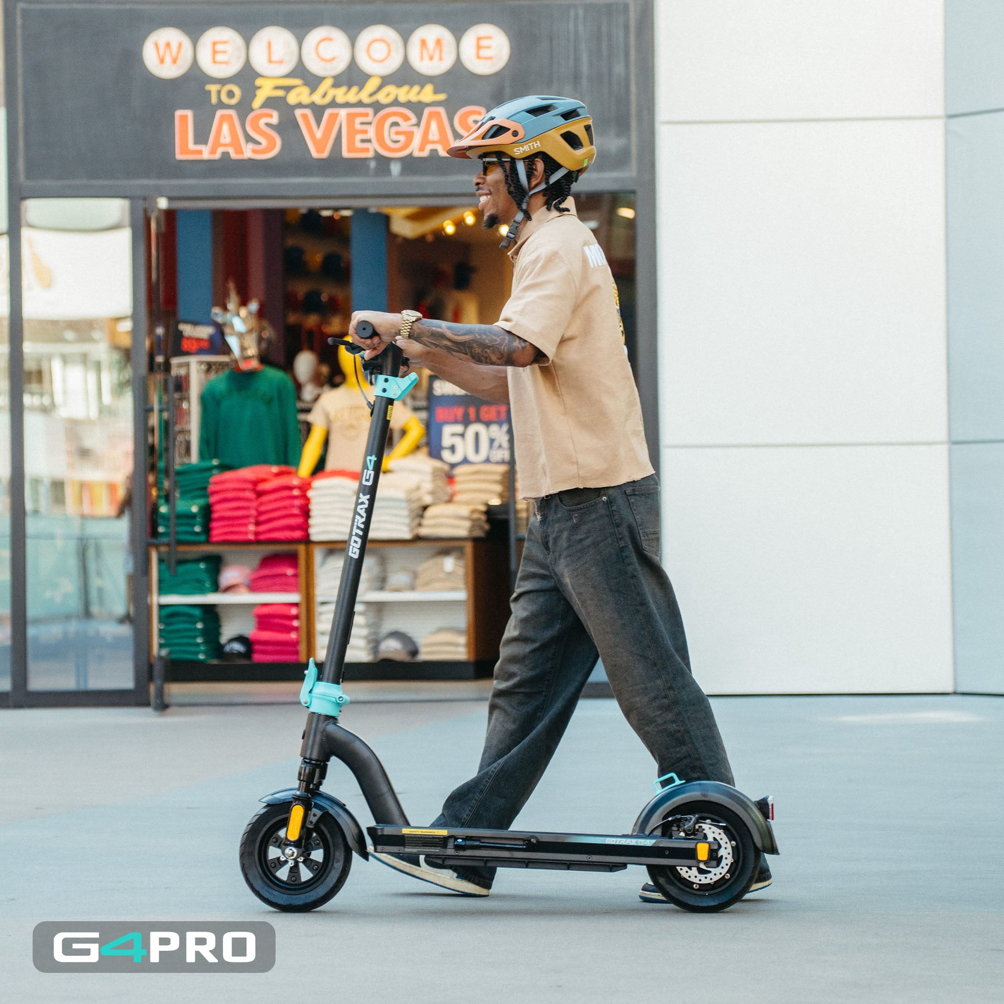 GOTRAX G4 PRO Adult Electric Scooter with 10"solid tires, 36V 10.4Ah, 20mph, 25mile Range, 264 lbs Max Load, Cyan