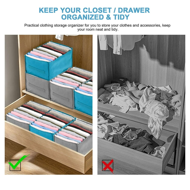 Deago Wardrobe Clothes Organizer, Drawer Dividers for Clothes