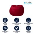 thumbnail image 4 of Small Solid Red Kids Bean Bag Chair, 4 of 9