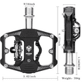 thumbnail image 6 of Bike Pedals Dual Sided Pedals Plat & SPD Clipless Pedal 3 Sealed Bearings, 9/16” Bicycle Platform, 6 of 7