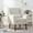Beige, variant on Modern Accent Chair Mid Century Armchair Reading Chair, Upholstered Tufted Side Chair with Wingback , Waist Pillow for Living Room, Grey