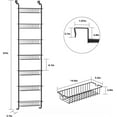Over the Door 7Tier Pantry Organizer Rack, Spice Rack with Baskets
