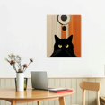 thumbnail image 2 of Nawypu  Boho Framed Canvas Wall Art Set, Mid Century Modern Wall Decor, Black Cat Geometric Sun Wall Painting, Bohemian Art Prints for Living Room, Bedroom, Office -, 2 of 4