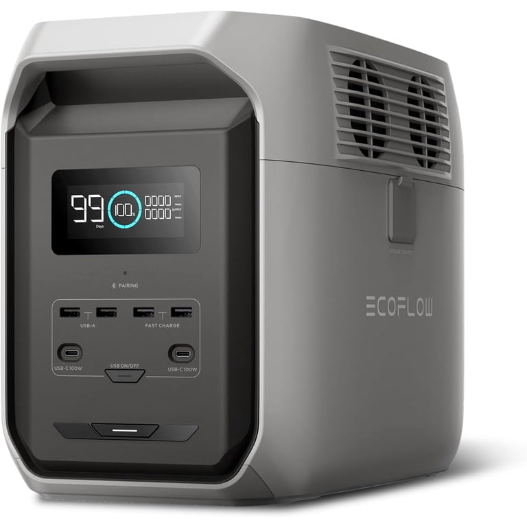 EF EcoFlow Power Station DELTA 3 1500 Silver, 1536Wh LFP Battery/1