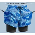 thumbnail image 4 of Pantalones Cortos De Baño Casuales De Doble Capa Para Hombre, 4 of 8