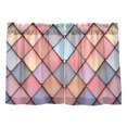 thumbnail image 7 of Yayeee Kitchen Curtains Tier Pair Light Filtering 27"x24" Rod Pocket Short Cafe Window Panel, Pink Shimmering Pattern, 7 of 7