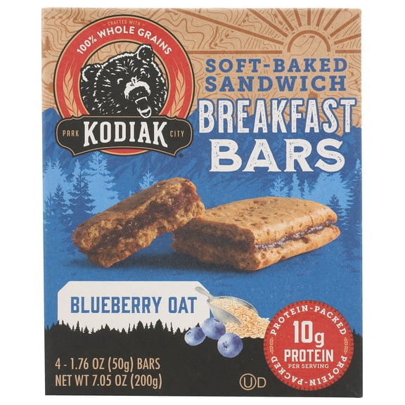Pack of 12, Kodiak Blueberry Oat Breakfast Bars, 7.05 oz