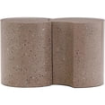 thumbnail image 3 of Meridian Furniture Dimple 2 Piece Taupe Terrazzo Pattern Iron Metal End Table, 3 of 5