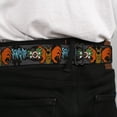 thumbnail image 4 of Scooby Doo Belt, Seatbelt Buckle Belt, Scooby Doo Face Paw Crossbones Gray Black Orange Blue, 30 to 44 Inches, 4 of 9
