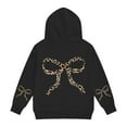 thumbnail image 4 of Mercatoo Hoodies for Girls Bow Graphic Oversized Leopard Hooded Sweatshirt Long Sleeve Cute Trendy Casual Pullover Tops, 4 of 7