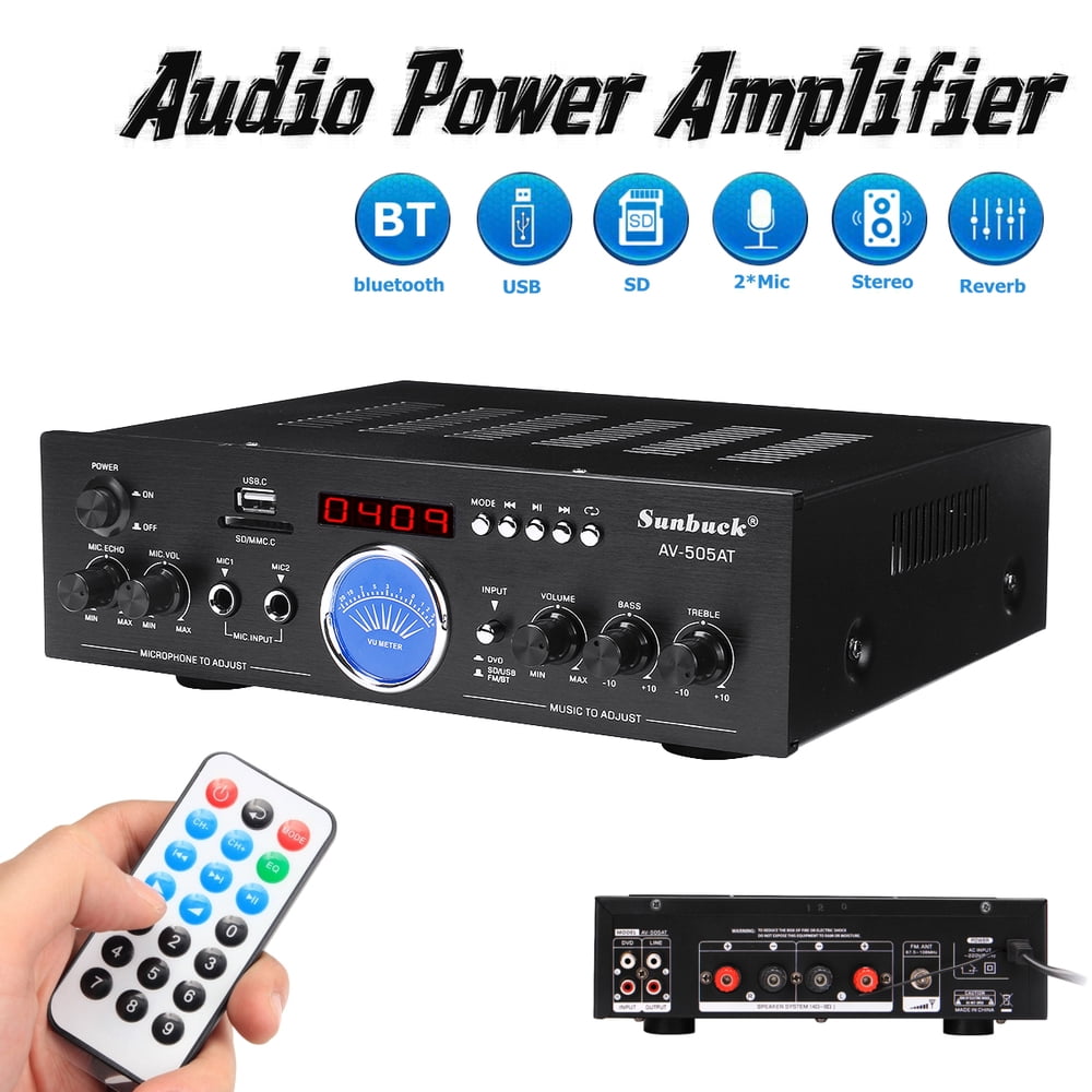2500W High Power Amplifier Home Audio Stereo Speaker Theater Stereo Karaoke Receiver with 2-way ...
