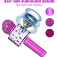 thumbnail image 4 of Paquete de 2 micrófonos de Karaoke para niños, micrófono inalámbrico Bluetooth para Karaoke, máquina de altavoz con micrófono portátil para cantar, 4 of 5