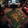 thumbnail image 3 of 2x3ft Brown Wooden Planks Christmas Area Rugs, Green Christmas Theme Holiday Decoration Indoor Kids Rugs, Soft Low Pile Living Room Carpet, Non-Slip Washable Nursery Balcony Kitchen Rugs, 3 of 7
