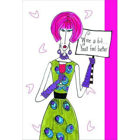 Pictura Wine A Bit Dolly Mama Funny / Humorous Birthday Card