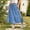 Blue, variant on Lutiedan Girls' Maxi Skirts Tiered Elastic Waist Drawstring Flowy Skirts Ruffle Pleated Casual Summer Long Skirts Size 3-15