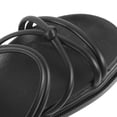 thumbnail image 4 of 1pair Suela plana sandalias femeninas moda zapatillas de verano zapatos de playa negro, 4 of 5