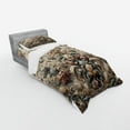 thumbnail image 2 of Ambesonne Rococo Bedding Set 3 Pcs, Palatial Flowers Posh Ethnic, TwinXL, Tan Dark Blue and Pale Ruby, 2 of 2