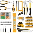 thumbnail image 3 of 198 Piece Tool Set, General Household Hand Tool Kit Socket Wrench Auto Repair Tool, W/ Storage Case, Orrange, 3 of 5