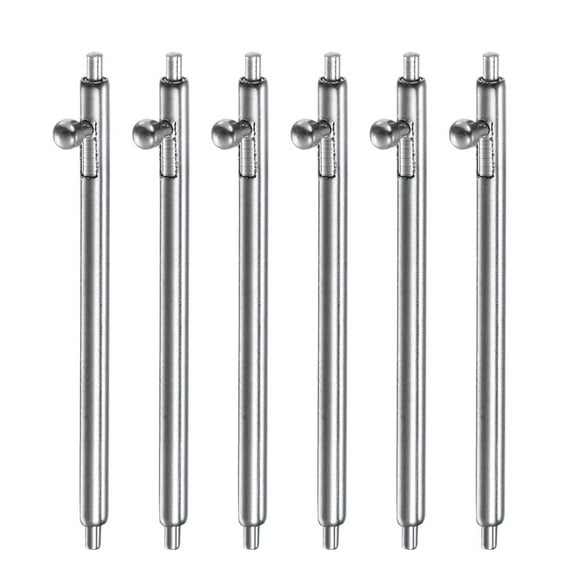 Uxcell 6 piezas de pasadores de resorte de liberación rápida de 1.5 mm de diámetro y 22 mm de ancho, pasadores de acero inoxidable para correas de reloj