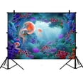 thumbnail image 1 of BSDHOME 7x5ft Underwater World Backdrops, Tropcial Beach Sea Creature Jellyfish Photography Backdrops Polyester Photo Background Studio Props, 1 of 3
