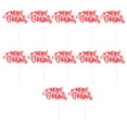 thumbnail image 3 of 12pcs Paper Cake Decor Creative Snow Merry Christmas Letter Cupcake Pick (Red), 3 of 8