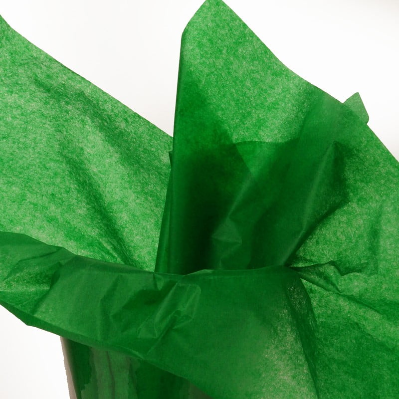 250ea 20 X 30 Kelly Green Floral Wax Tissue Paper 1.2 mil Thick by