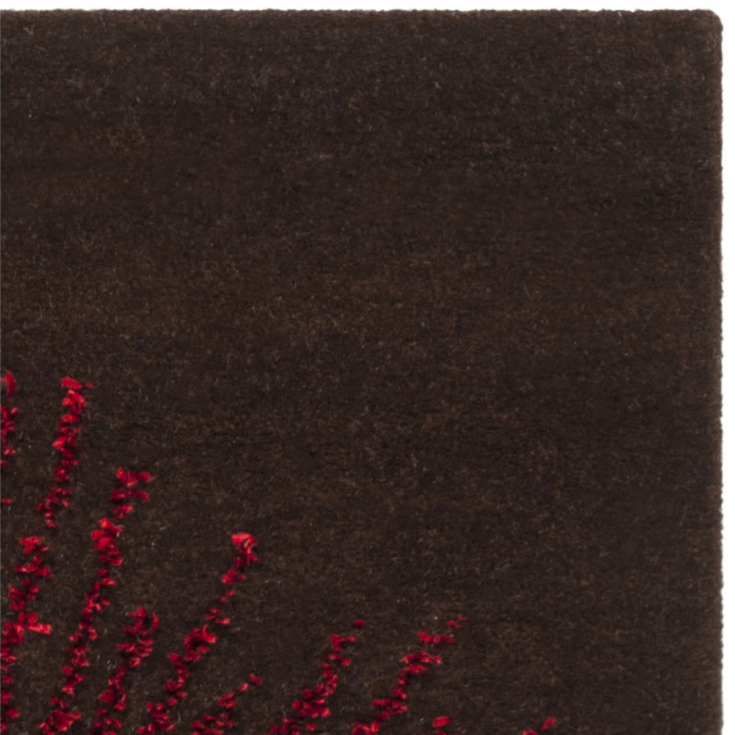 SAFAVIEH Soho Michelle Geometric Area Rug, Brown/Red, 3'6" x 5'6"