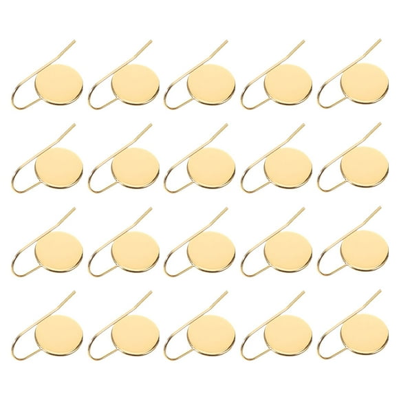 CHICHUMID 20Ud Accesorios Dorados Para Fabricación De Aretes Con Bandejas De Cabujón Resistentes