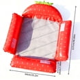 thumbnail image 3 of Inflatable Pool Float with Mesh Bottom Fruit Patterns, 4-Tube Floating Mat Chair Bed for Adults Portable Water Pool Lounger, 3 of 8