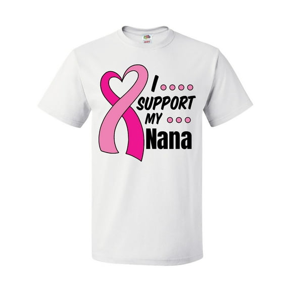 Inktastic Breast Cancer Awareness I Support My Nana with Pink Ribbon T-Shirt