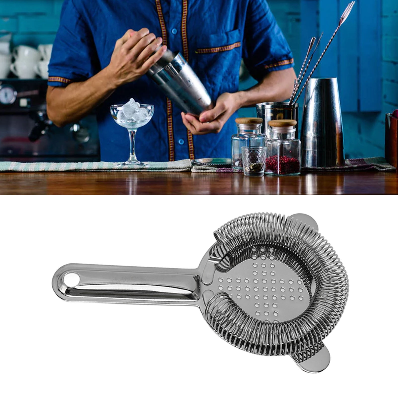 Bartending Filter Ice Strainer Efficient Filtering 304 Stainless Steel