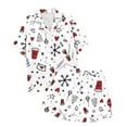 thumbnail image 4 of YOUSNH Ensemble de Pyjama de Noël pour Enfants à Manches Courtes et Shorts, Pyjamas pour Enfants, Deux Ensembles, Rose 2-3 Ans, 4 of 4