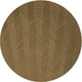 thumbnail image 1 of Ahgly Company Machine Washable Indoor Round Transitional Dark Bronze Brown Area Rugs, 7' Round, 1 of 7