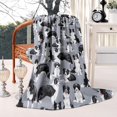 thumbnail image 2 of Cute Border Collie Pattern Blanket,Comfortable Soft Flannel Throw Blanket,All Season,Warm Lightweight Blankets for Sofa Bed Couch Living Room Chair,50"x60"(130x150cm), 2 of 4