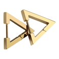 thumbnail image 1 of Mens Women Punk Stainless Steel Geometry Shape Design Hoop Earrings, 1 of 9