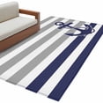 thumbnail image 2 of Anchor Gray Area Rug 3x5 FT, Non Slip Entryway Bedside Carpet, Modern Navy Blue White Striped Nautical Washable Soft Floor Carpet Indoor Mat Non-Shedding Throw Rugs for Dorm Kitchen Home Office, 2 of 8