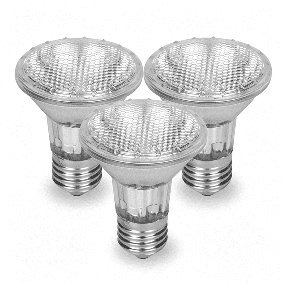 HIBIBUD Par 20 3 Pack Fl25 40Par20/Fl 40 Watt Halogen Spot Light Bulb Replacement 120V Base Flood Beam Lighting Range Hood Oven Reflector Bulbs Dl Kitchen Bathroom Ceiling Can Lamp 50W E26 3P