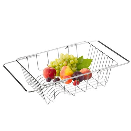 

Yungwalm Expandable Dish Drying Rack Stainless Steel Extendable Sink Drying Basket Stainless Steel Telescopic Drain Basket for Kitchen Sink Counter Rustproof Large Capacity active