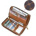 thumbnail image 3 of BOSTANTEN Leather Wallets for Women RFID Blocking Zip Around Credit Card Holder Phone Wristlet Clutch, 3 of 13