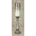 thumbnail image 2 of DecMode Black Glass Handmade Turned Style Pillar Hurricane Lamp with Smoked Glass Finish, 2 of 8