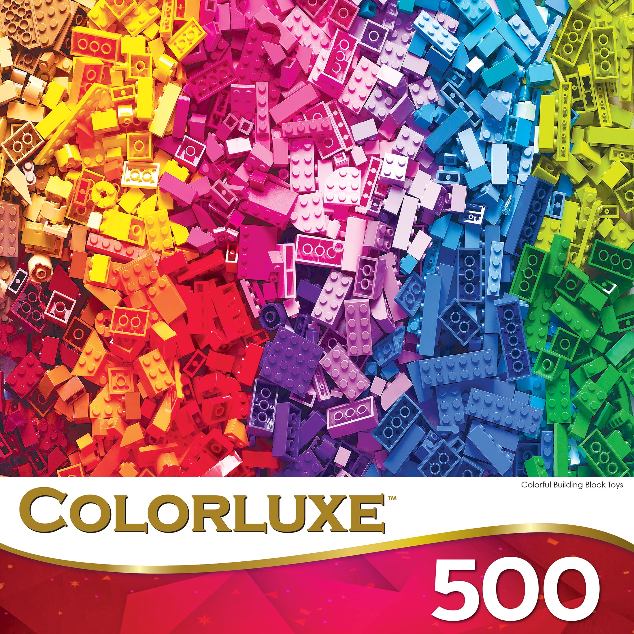 Roseart Colorluxe 500 Piece Colorful Building Block Toys Jigsaw