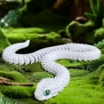 thumbnail image 4 of Taosunzt 3D Printed Animals Articulated Simulated Snake Stress Relief Toys Realistic Flexible Snake Fidget Toy Tabletop Ornament for Kids Adults Golden 30cm, 4 of 13