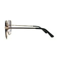 thumbnail image 3 of Womens Rhinestone Rimless Rectangular Mod Butterfly Sunglasses Gold Smoke, 3 of 4