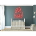 thumbnail image 2 of Glowneon Wolf Sitting Neon Sign, Wolf Lover Man Cave Wall Decor, 2 of 4