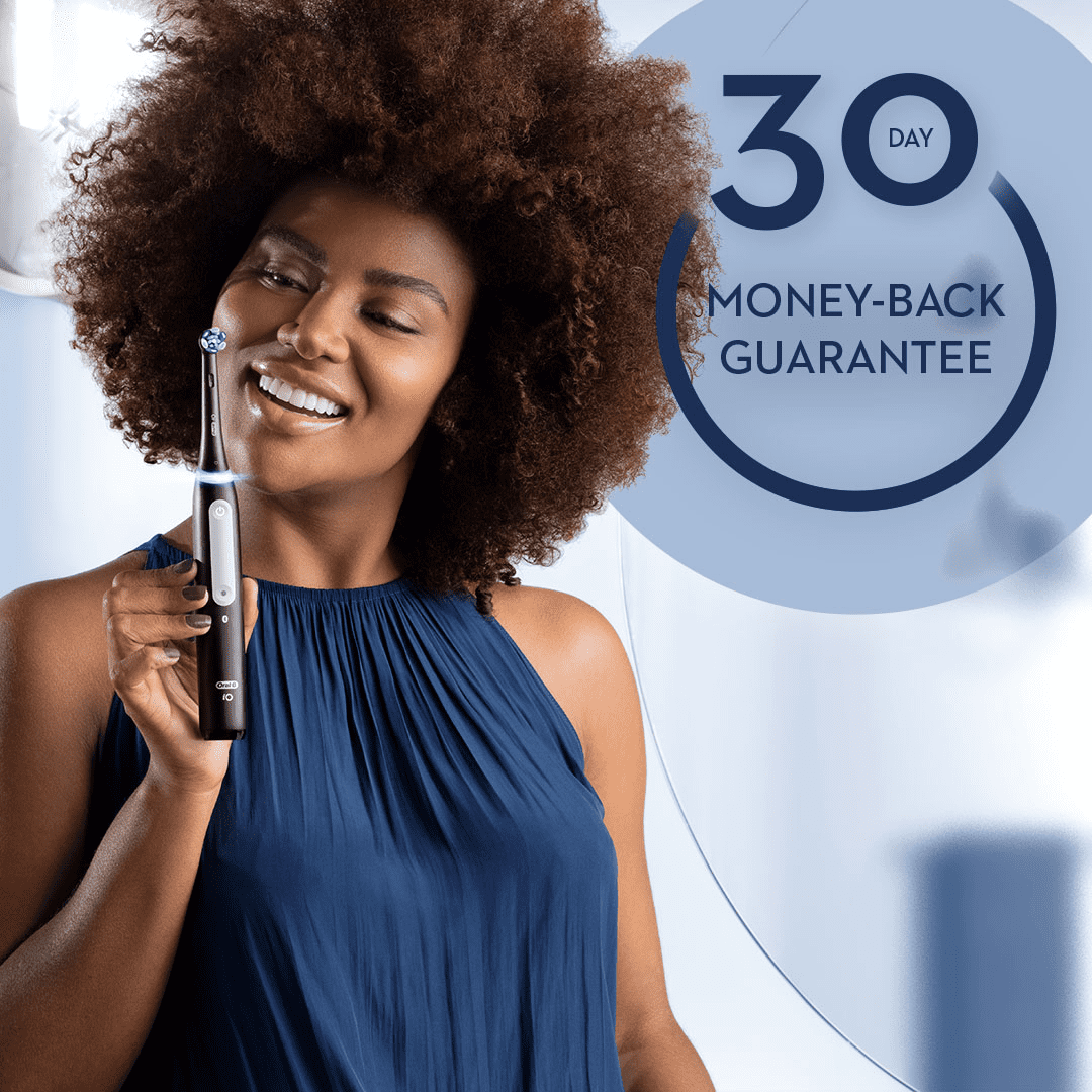 Oral-B iO3 Luxe Rechargeable Electric Toothbrush with Charger, Black, 1 Count, Adults and Children 3+