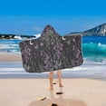 thumbnail image 2 of Yayeee Kids Hooded Towel with Hand Pockets Beach Soft Absorbent Bath Wrap 50 x 23.5 inch, Gothic Floral Print, 2 of 5