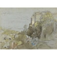 thumbnail image 2 of Samuel Palmer 24x19 Gold Ornate Framed and Double Matted Museum Art Print Titled - Italian Hill Town (After 1838), 2 of 4