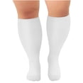 thumbnail image 2 of Wioihee 3 pairs Plus Size Solid Socks for Men Women Wide Calf Knee‑High Support Sports Socks, XXXXL(), 2 of 5